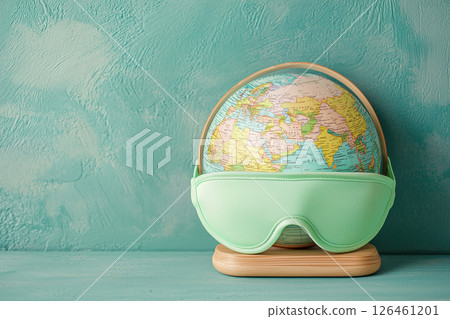 globe and sleep mask, world sleep day 126461201