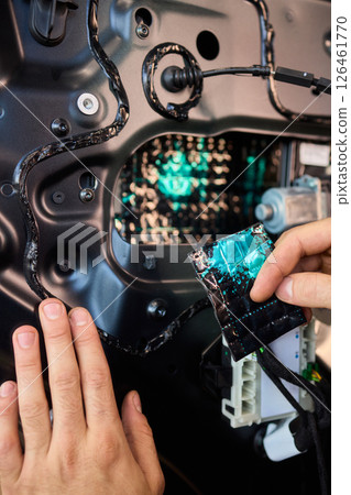 Step-by-step Car Door Sound Deadening Panel Installation Process for Your Vehicle 126461770