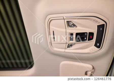 Gadget car sun visor and rearview mirror are automotive exterior accessories 126461776