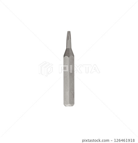 Iron bit for screwdriver and drill on Isolated on a white background Iron bit for screwdriver and drill on Isolated on a white background 126461918