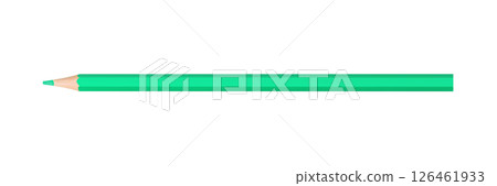 green colored pencil isolated on white background green colored pencil isolated on white background 126461933