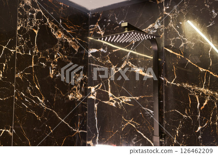 Modern Integrated Shower and Spa Unit The ultimate blend of luxury, comfort, and efficiency Modern Integrated Shower and Spa Unit The ultimate blend of luxury, comfort, and efficiency 126462209