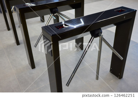 Modern design turnstiles are the perfect solution for todays environments and public spaces Modern design turnstiles are the perfect solution for todays environments and public spaces 126462251