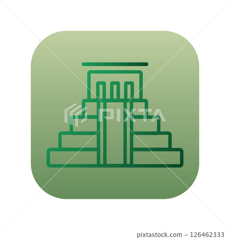 Mayan pyramid icon. Vector Mayan pyramid icon. Vector 126462333