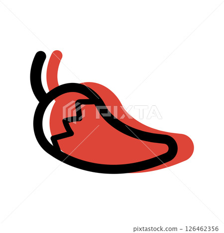 Spicy chili icon. Vector 126462356