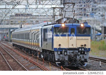 東海道線 平塚 JR 東日本 EF64-1031（長岡）+ E233 系列 8000 系 N6 編組（中原） 126462511