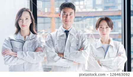 Field worker engineer with arms folded 126463092