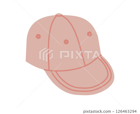 Hip-Hop Trucker Cap Hat. Summer Head Fashion accessory clothing technical illustration. Vector headgear for Men 126463294