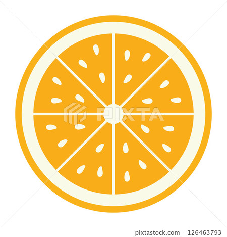 Orange citrus slice icon. Vector 126463793