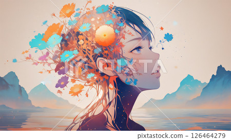 女性的心理景觀：人工智慧生成的素材 126464279