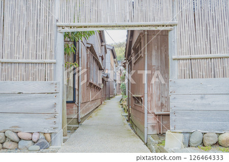 The gate of Shukunegi village, Sado The gate of Shukunegi village, Sado 126464333