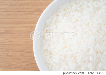 White rice in a plate 126464346