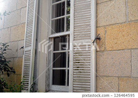Windows and exterior walls of the Meiji-era Esaki Lighthouse Retreat in Shikokumura - 1 126464595
