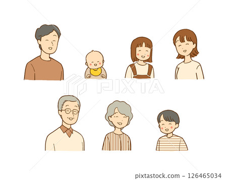 家庭插畫-幸福的表情 家庭插畫-幸福的表情 126465034