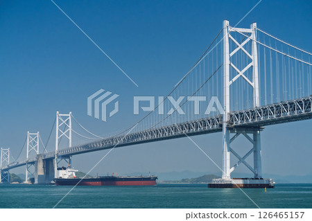 <Kagawa Prefecture> The Great Seto Bridge under the blue sky <Kagawa Prefecture> The Great Seto Bridge under the blue sky 126465157
