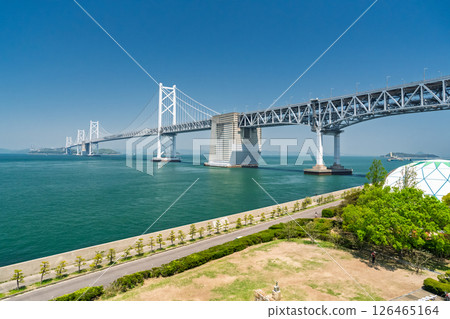 <Kagawa Prefecture> The Great Seto Bridge under the blue sky <Kagawa Prefecture> The Great Seto Bridge under the blue sky 126465164