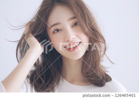 Beautiful white skin woman/skin care "AI generated image" Beautiful white skin woman/skin care "AI generated image" 126465401