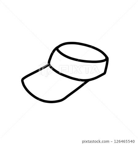 Sun visor monochrome icon illustration Sun visor monochrome icon illustration 126465540