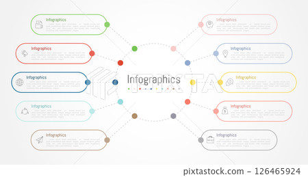 Infographic 10 options design elements for your business data. Vector Illustration. Infographic 10 options design elements for your business data. Vector Illustration. 126465924