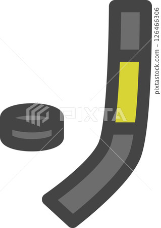Color sports related single icon Ice hockey 126466306