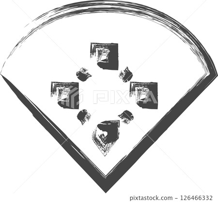 手繪體育相關單一圖示：棒球場 126466332