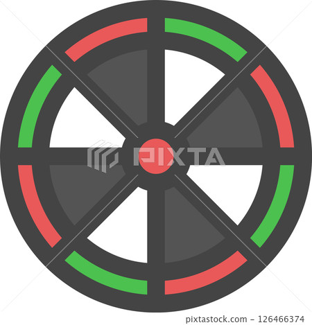 彩色運動相關單一圖示飛鏢目標 126466374