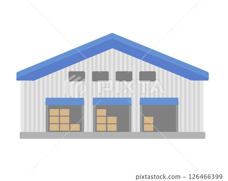 工廠倉庫建築圖 126466399