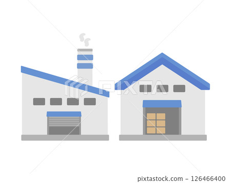 工廠倉庫建築圖 126466400