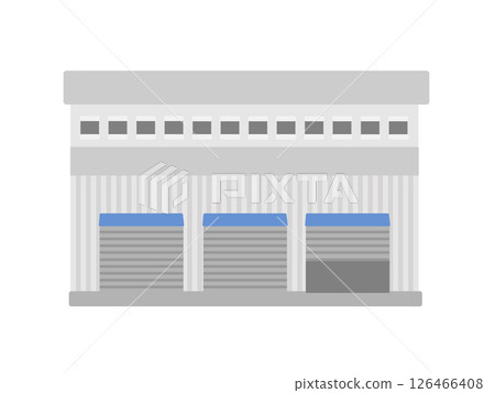 工廠倉庫建築圖 126466408
