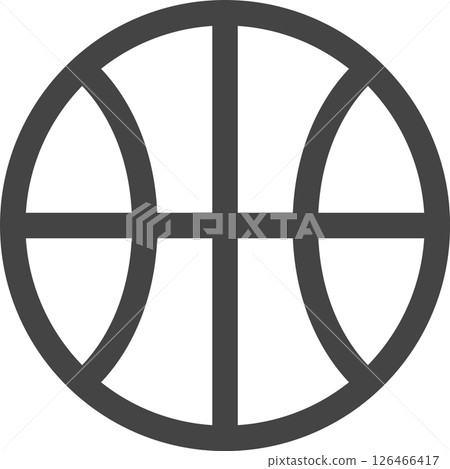 Line drawing sports related single icon Basketball Line drawing sports related single icon Basketball 126466417