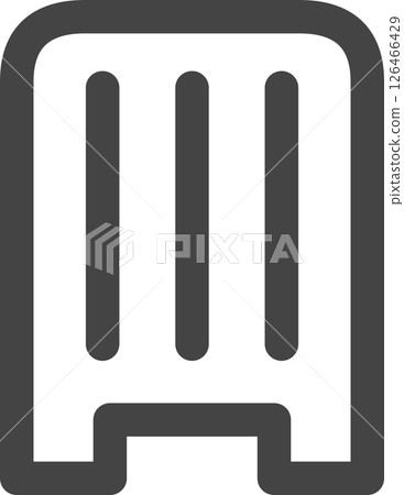 Line drawing sports related single icon: kickboard 126466429