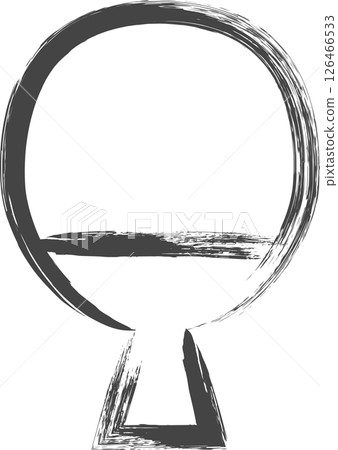 A single icon related to sports drawn with brushes: Table tennis racket A single icon related to sports drawn with brushes: Table tennis racket 126466533