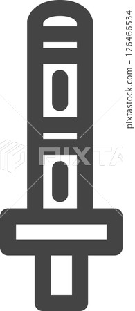 Line drawing sports related single icon: Bamboo sword Line drawing sports related single icon: Bamboo sword 126466534