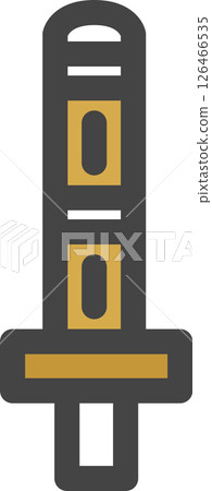 Color sports related single icon: Bamboo sword 126466535