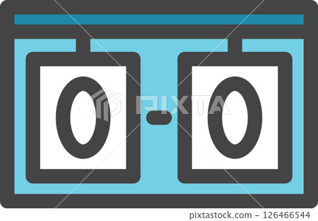 Color sports related single icon score sheet Color sports related single icon score sheet 126466544