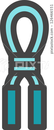 彩色運動相關單一圖示：跳繩 126466551