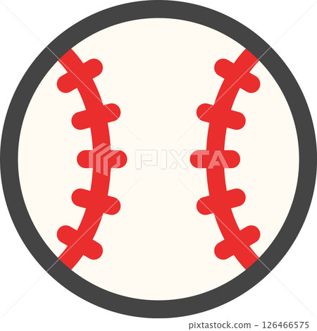 彩色運動相關單一圖示棒球 126466575