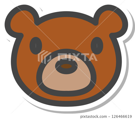 貼紙式動物圖示:熊 貼紙式動物圖示:熊 126466619