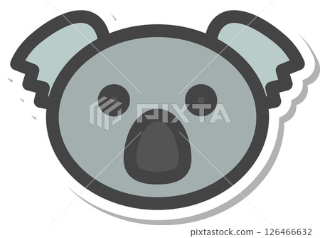 Sticker-style animal icon: Koala Sticker-style animal icon: Koala 126466632