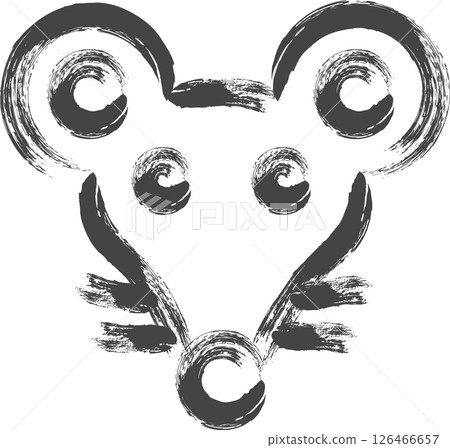 Brush-drawn animal icon: Mouse Brush-drawn animal icon: Mouse 126466657