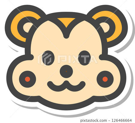 貼紙式動物圖示:倉鼠 貼紙式動物圖示:倉鼠 126466664