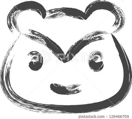毛筆畫動物圖示:松鼠 毛筆畫動物圖示:松鼠 126466709
