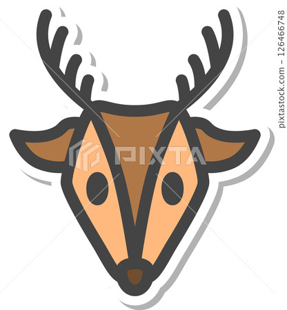 貼紙式動物圖示：鹿 126466748