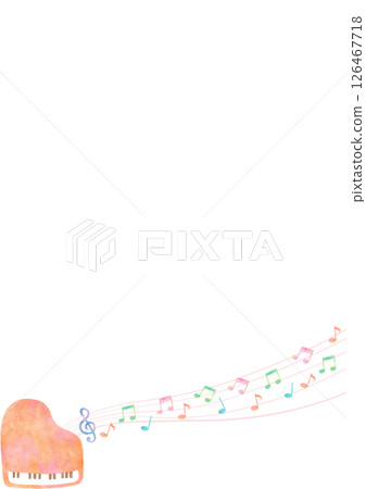 Piano music watercolor musical instrument illustration Piano music watercolor musical instrument illustration 126467718