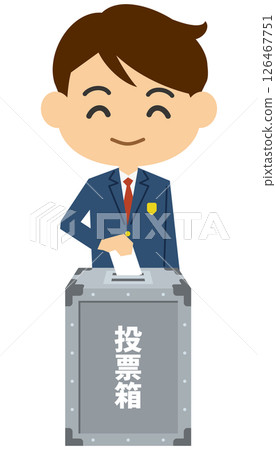 一名男高中生在選舉中投票的插圖 126467751