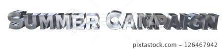 3DCG text "Summer Campaign" 3DCG text "Summer Campaign" 126467942