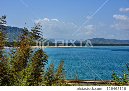 Karatsu Bay and pine forest scenery, Karatsu City, Saga Prefecture Karatsu Bay and pine forest scenery, Karatsu City, Saga Prefecture 126468116