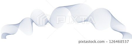 Abstract wave lines background, graphic thin curves design element, flow backdrop. 126468537