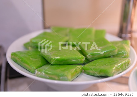 Green rice cake Dishes made from green rice 126469155