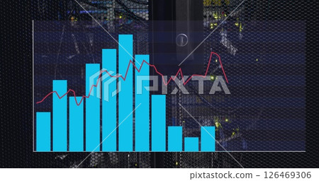 Image of digital data processing over computer servers 126469306